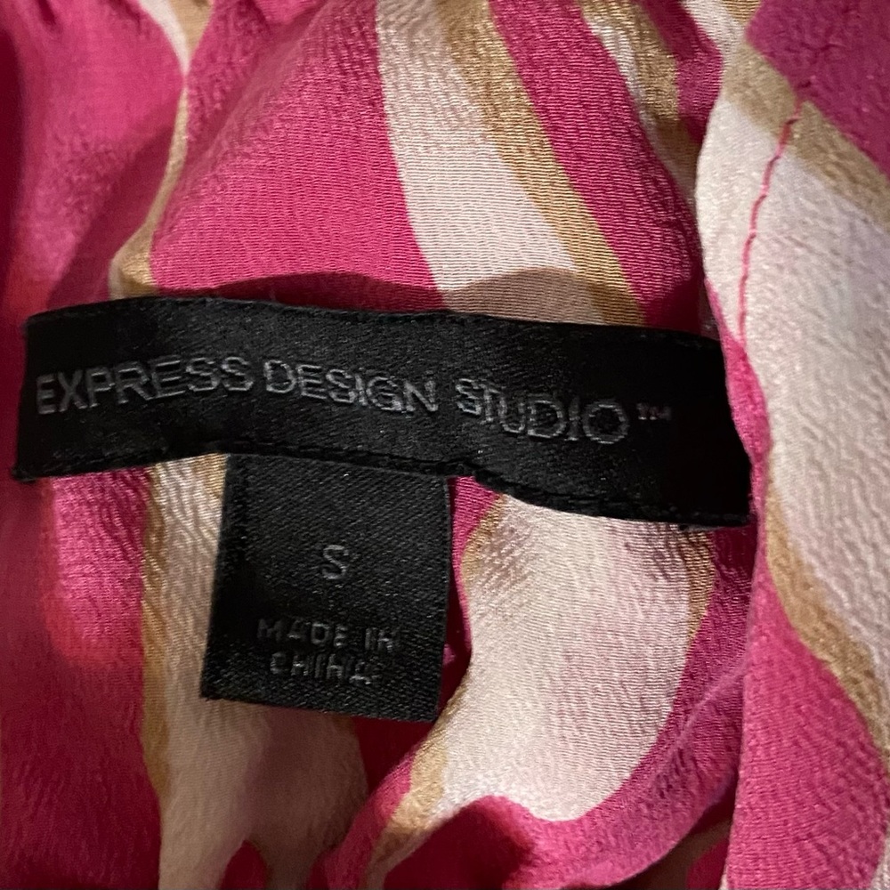 Express Pink Zebra Print Tank Top Size Small